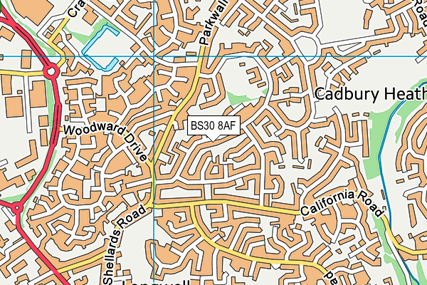 BS30 8AF map - OS VectorMap District (Ordnance Survey)