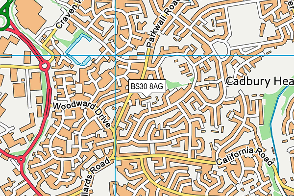 BS30 8AG map - OS VectorMap District (Ordnance Survey)