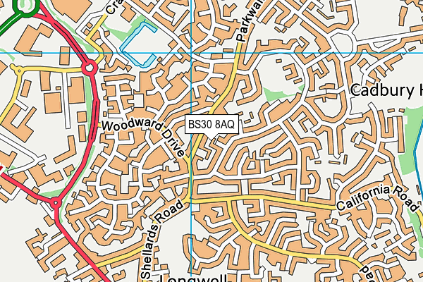 BS30 8AQ map - OS VectorMap District (Ordnance Survey)