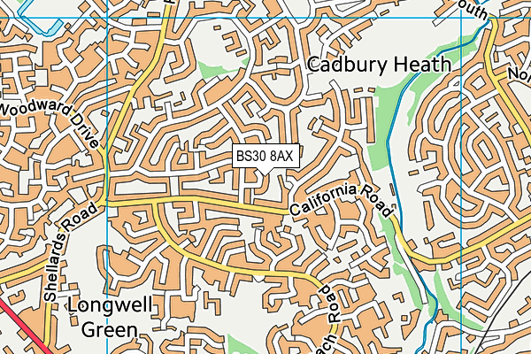 BS30 8AX map - OS VectorMap District (Ordnance Survey)