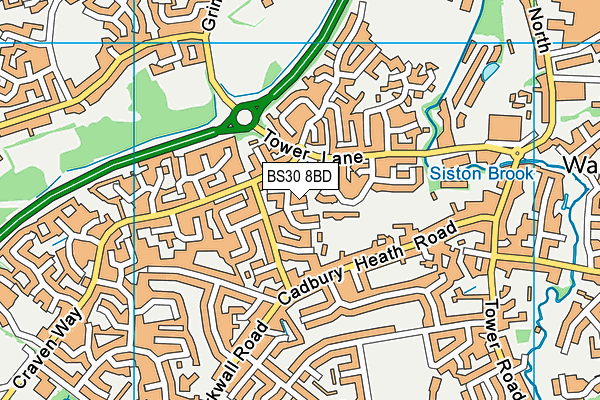BS30 8BD map - OS VectorMap District (Ordnance Survey)