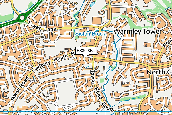 BS30 8BU map - OS VectorMap District (Ordnance Survey)