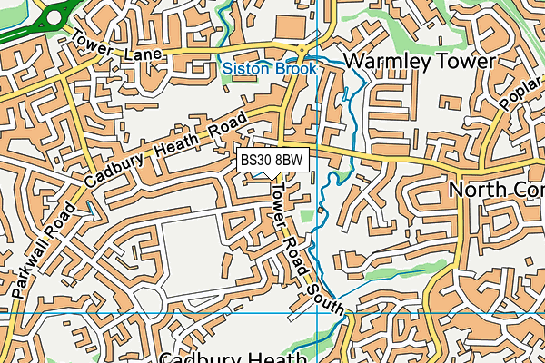BS30 8BW map - OS VectorMap District (Ordnance Survey)