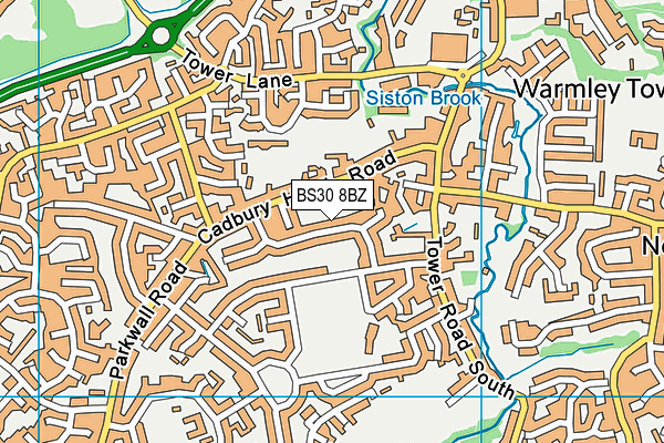 BS30 8BZ map - OS VectorMap District (Ordnance Survey)