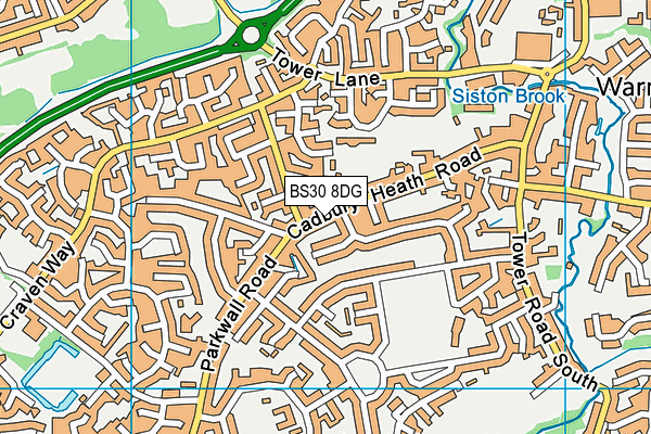 BS30 8DG map - OS VectorMap District (Ordnance Survey)