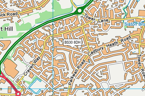 BS30 8DH map - OS VectorMap District (Ordnance Survey)