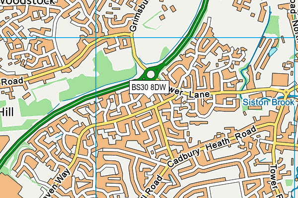BS30 8DW map - OS VectorMap District (Ordnance Survey)