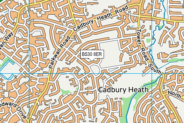 BS30 8ER map - OS VectorMap District (Ordnance Survey)