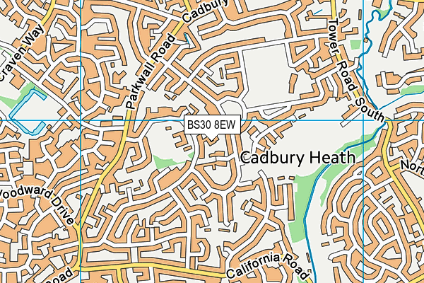 BS30 8EW map - OS VectorMap District (Ordnance Survey)