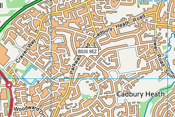 BS30 8EZ map - OS VectorMap District (Ordnance Survey)