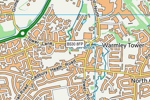 BS30 8FP map - OS VectorMap District (Ordnance Survey)
