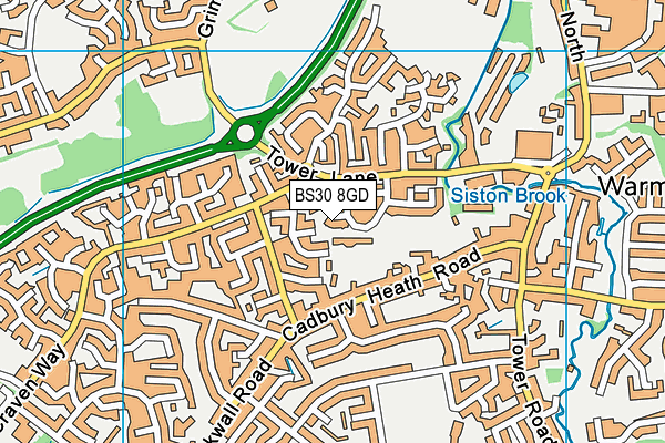 BS30 8GD map - OS VectorMap District (Ordnance Survey)