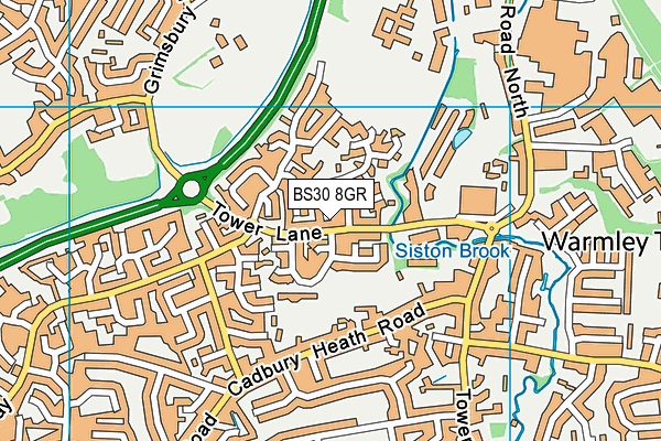BS30 8GR map - OS VectorMap District (Ordnance Survey)