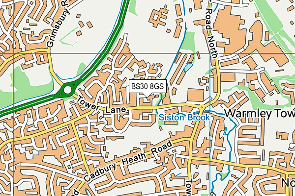 BS30 8GS map - OS VectorMap District (Ordnance Survey)