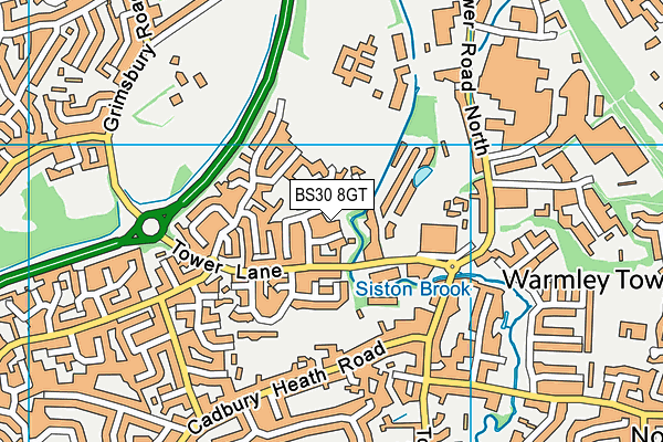BS30 8GT map - OS VectorMap District (Ordnance Survey)