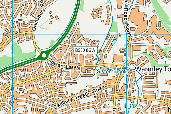 BS30 8GW map - OS VectorMap District (Ordnance Survey)
