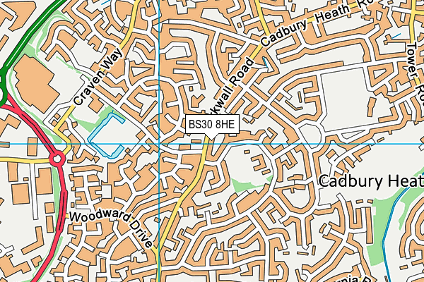 BS30 8HE map - OS VectorMap District (Ordnance Survey)