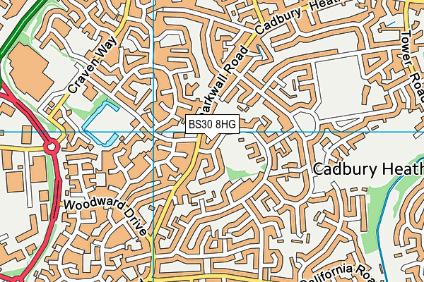 BS30 8HG map - OS VectorMap District (Ordnance Survey)