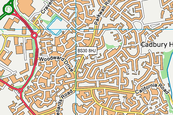 BS30 8HJ map - OS VectorMap District (Ordnance Survey)