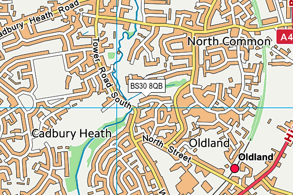 BS30 8QB map - OS VectorMap District (Ordnance Survey)