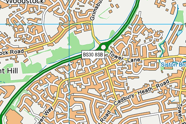 BS30 8SB map - OS VectorMap District (Ordnance Survey)