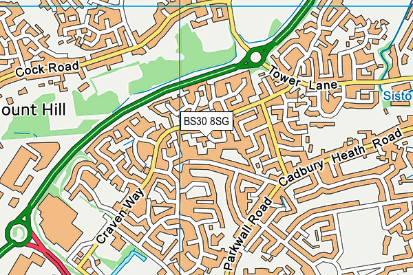 BS30 8SG map - OS VectorMap District (Ordnance Survey)