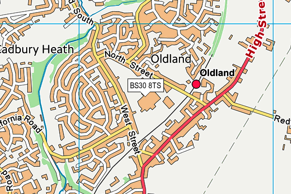 Sir Bernard Lovell Academy (Site One) map (BS30 8TS) - OS VectorMap District (Ordnance Survey)