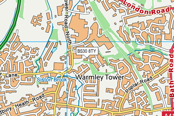 BS30 8TY map - OS VectorMap District (Ordnance Survey)