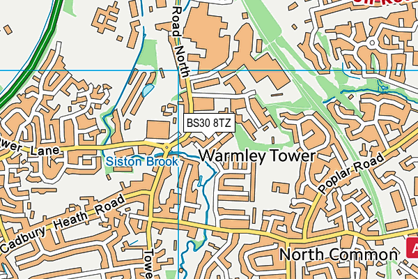BS30 8TZ map - OS VectorMap District (Ordnance Survey)