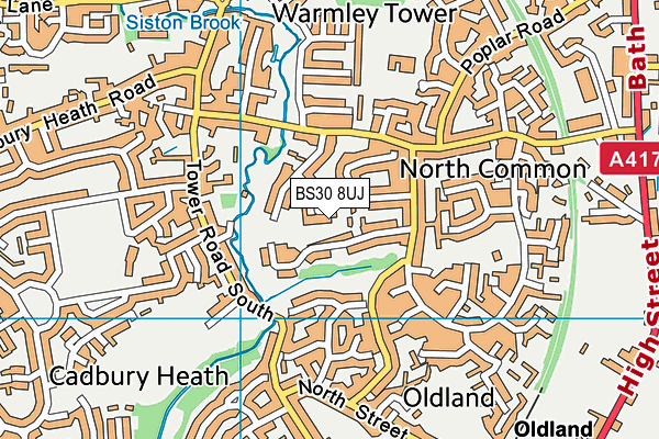 BS30 8UJ map - OS VectorMap District (Ordnance Survey)