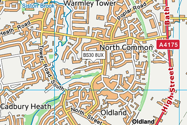 BS30 8UX map - OS VectorMap District (Ordnance Survey)