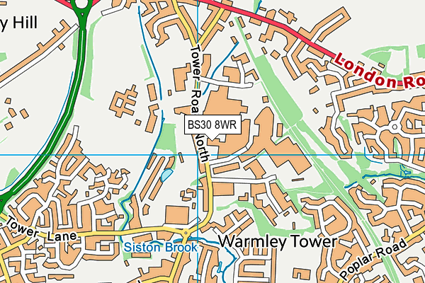 BS30 8WR map - OS VectorMap District (Ordnance Survey)