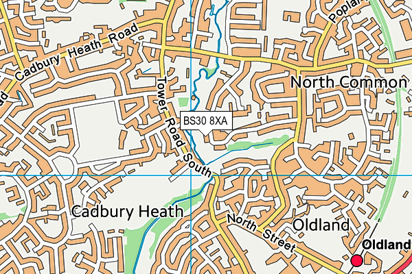 BS30 8XA map - OS VectorMap District (Ordnance Survey)