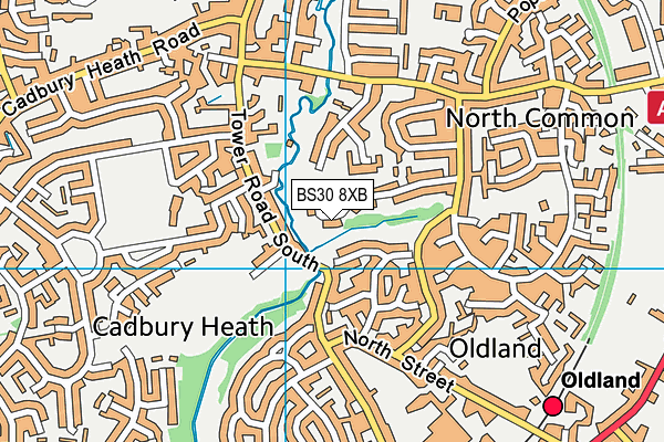 BS30 8XB map - OS VectorMap District (Ordnance Survey)