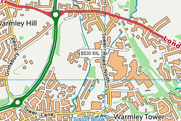 BS30 8XL map - OS VectorMap District (Ordnance Survey)