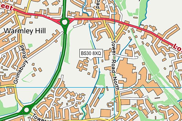 Grange School And Sports College (Closed) map (BS30 8XQ) - OS VectorMap District (Ordnance Survey)