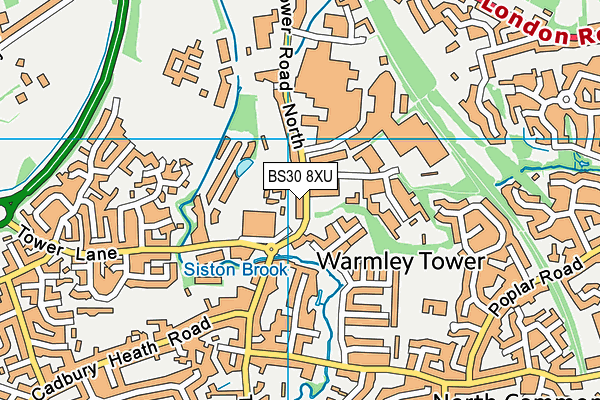 BS30 8XU map - OS VectorMap District (Ordnance Survey)