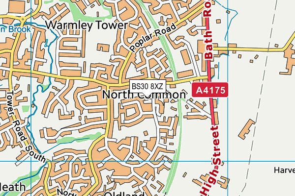 BS30 8XZ map - OS VectorMap District (Ordnance Survey)