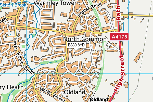 BS30 8YD map - OS VectorMap District (Ordnance Survey)