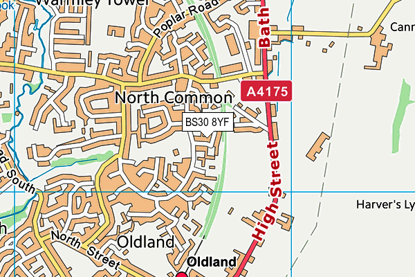 BS30 8YF map - OS VectorMap District (Ordnance Survey)