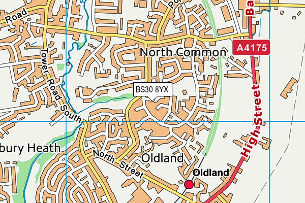 BS30 8YX map - OS VectorMap District (Ordnance Survey)