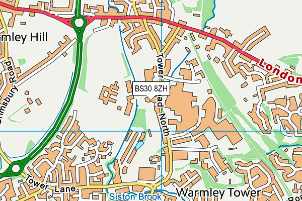 BS30 8ZH map - OS VectorMap District (Ordnance Survey)