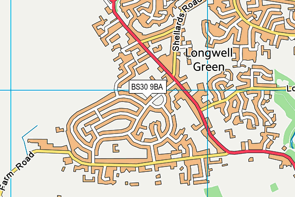 Longwell Green Primary School map (BS30 9BA) - OS VectorMap District (Ordnance Survey)