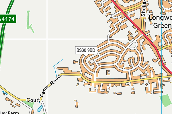 BS30 9BD map - OS VectorMap District (Ordnance Survey)