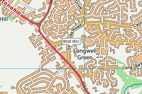 Map of LONGWELL GREEN COMMUNITY CENTRE TRADING LTD at district scale