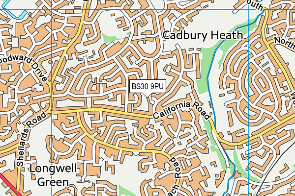 BS30 9PU map - OS VectorMap District (Ordnance Survey)