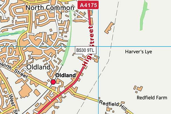Sir Bernard Lovell Academy (Site Two) map (BS30 9TL) - OS VectorMap District (Ordnance Survey)