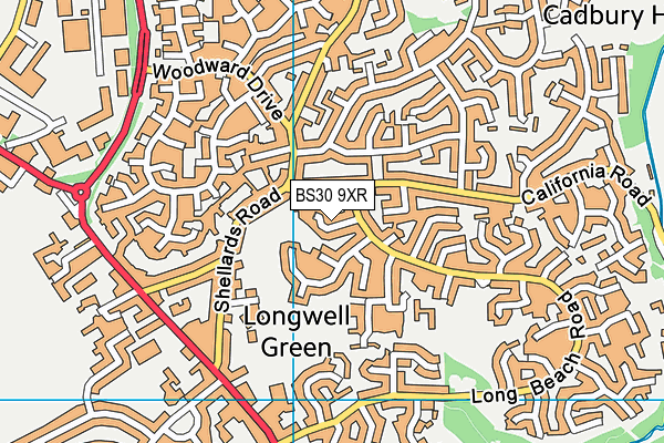 BS30 9XR map - OS VectorMap District (Ordnance Survey)