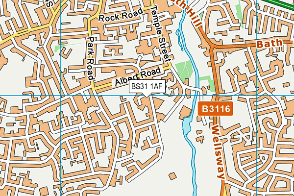 BS31 1AF map - OS VectorMap District (Ordnance Survey)
