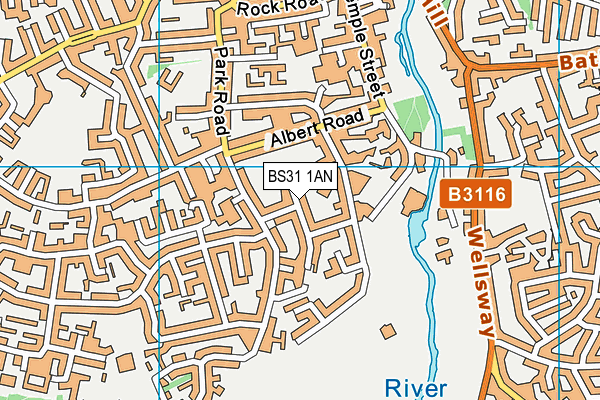 BS31 1AN map - OS VectorMap District (Ordnance Survey)